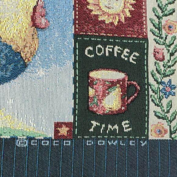 Coco Dowley Rooster Tapestry Placemats Set of 4 Rise And Shine Vintage Farmhouse - Picture 5 of 7